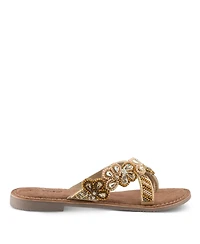 Azura Women's Sweetums Flat Sandal with Suede Upper