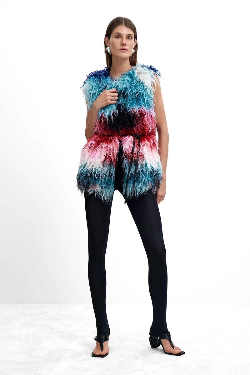 Desigual Women's Synthetic Fur Coat Lacroix