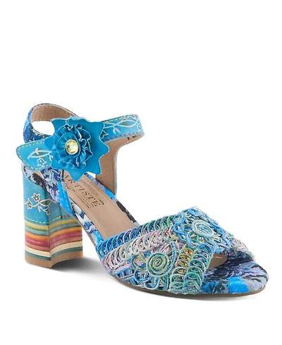 L'Artiste Women's Cosmopleze Strappy Sandal with Knit Upper