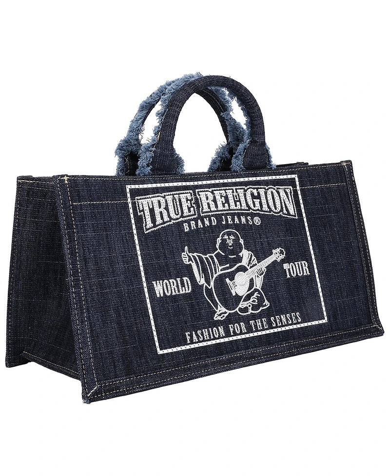 True Religion Multi-Strap Denim Shoulder Bag