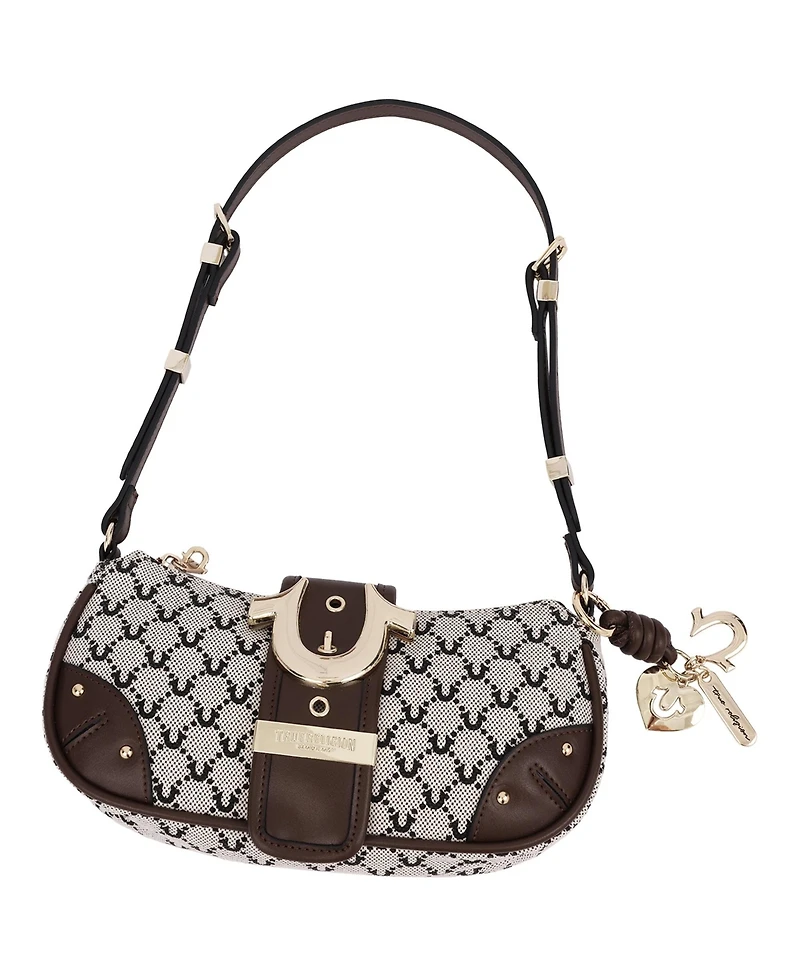 True Religion Multi-Strap Denim Shoulder Bag