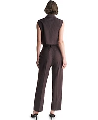 Bcbg Women's Cropped Peak-Lapel One-Button Jacket