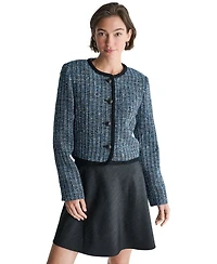 Bcbg Women's Collarless Button-Front Jacket