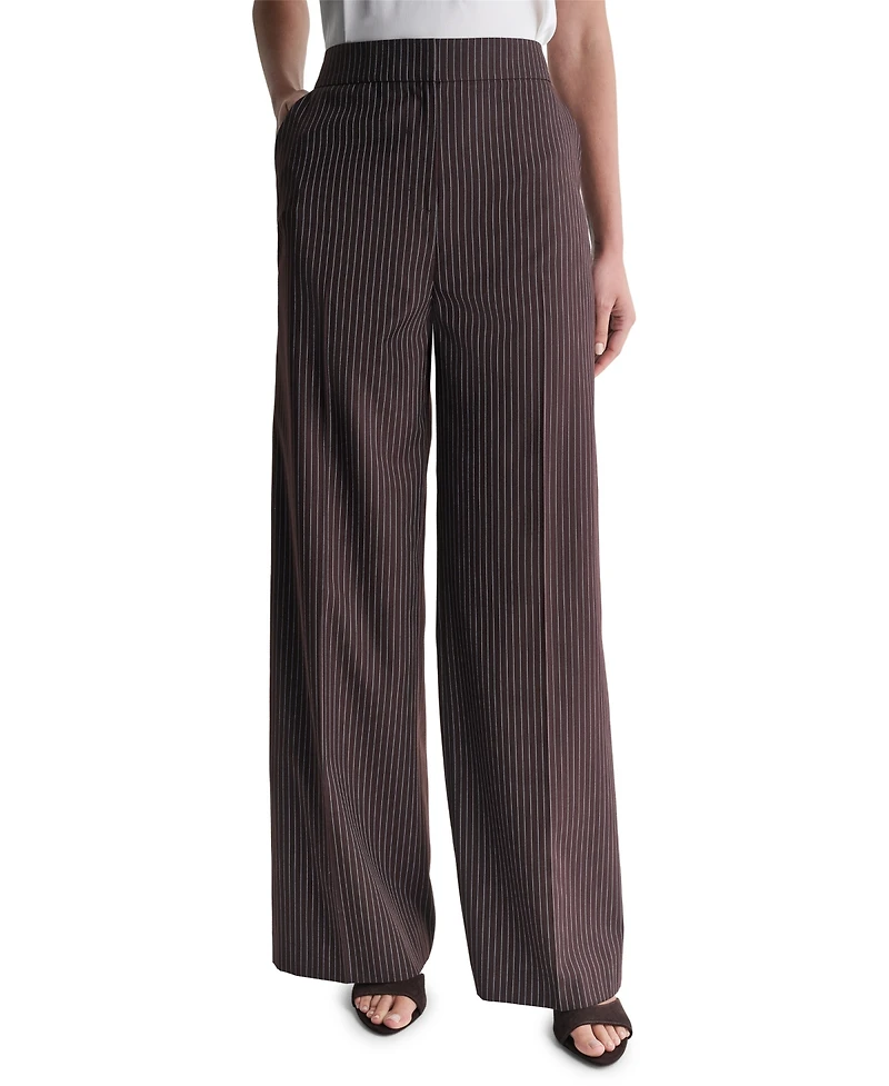 Bcbg Women's High-Rise Wide-Leg Full-Length Pants