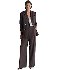 Bcbg Women's Long Double-Breasted Peak-Lapel Blazer