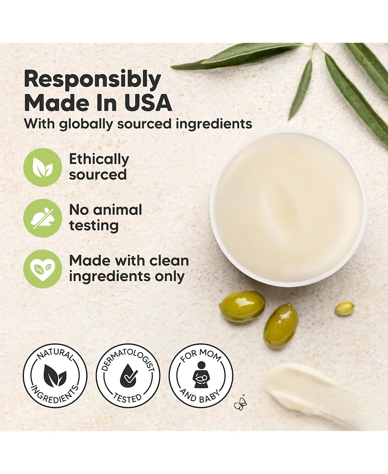 KeaBabies Organic Nipple Butter, Natural Cream Safe for Breastfeeding Moms, 2oz