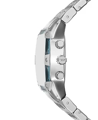 Diesel Men's Spiked Cushion Quartz Chronograph Silver Stainless Steel Watch 45mm