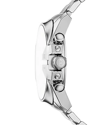 Diesel Men's Mega Chief Slim Quartz Chronograph Silver Stainless Steel Watch 48mm