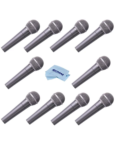 Behringer Ultravoice XM8500 10-Pack Shock-Mount Pop-Filter Dynamic Cardioid Vocal Microphone