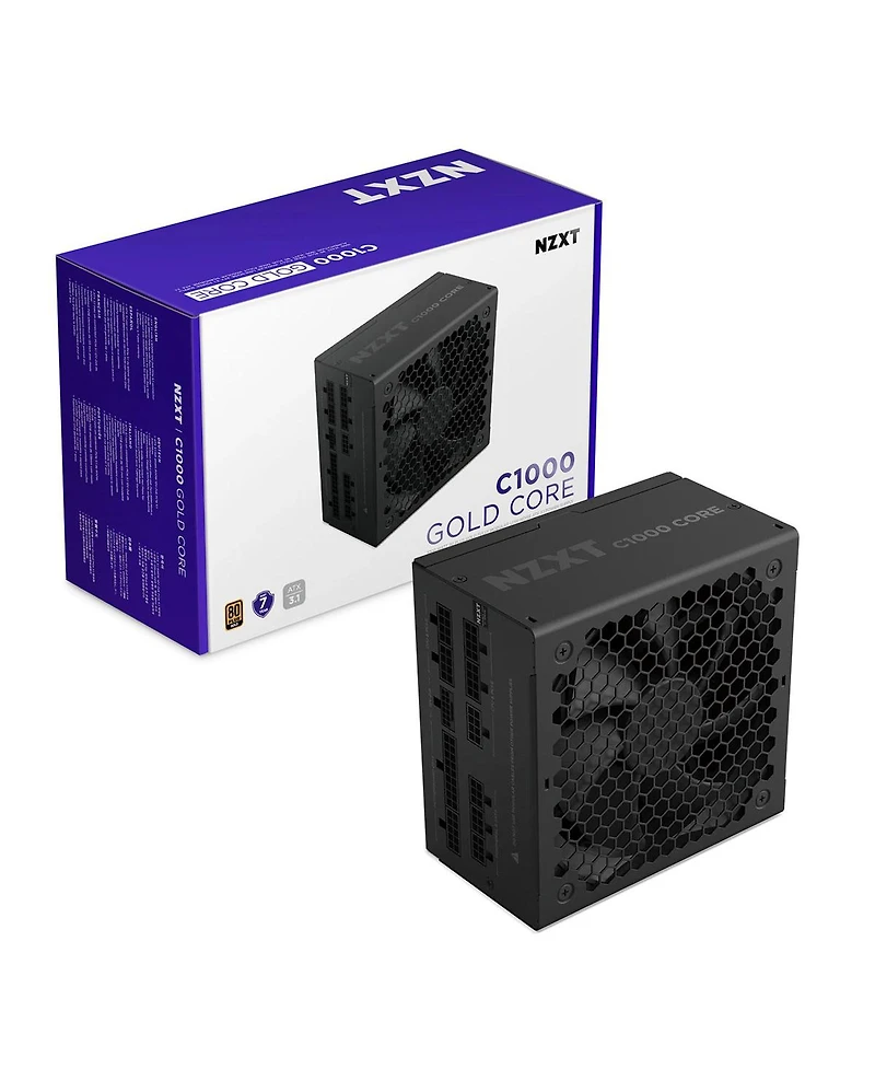 Nzxt C1000 Core 1000W Fully-Modular Atx 3.1 Power Supply Unit Compatible with Amd and Nvidia Graphics Cards