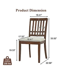 Streamdale Furniture Modern Scandinavian Dining Chairs, Fabric Seat