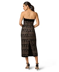 Adrianna Women's Geometric Velvet Dress