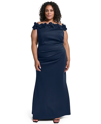 Eliza J Plus Off-The-Shoulder Sleeveless Ball Gown