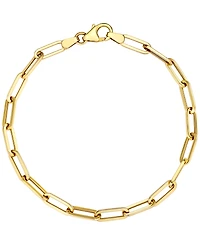 Italian Gold Paperclip Chain 7.5" Bracelet in 10k Yellow Gold