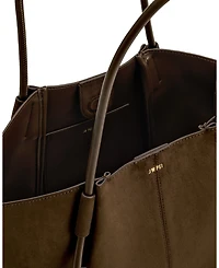 Jw Pei Nala Wide Suede Fabric Large Tote Handbag