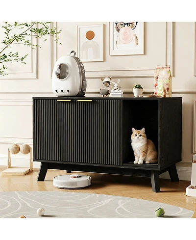 homfan Cat Litter Box Enclosure End Table