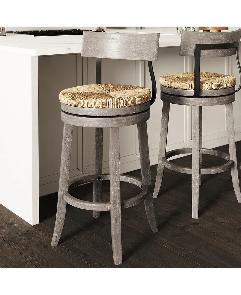 Clihome 1 Piece 31-Inch Counter Height Solid Wood Frame Bar Stool