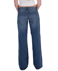 Em & Cass Juniors' Low-Rise Wide-Leg Jean