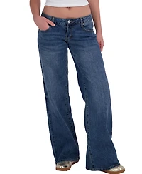 Em & Cass Juniors' Low-Rise Wide-Leg Jean