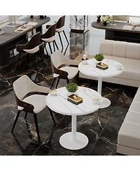 Streamdale Furniture 31.5'' Modern Round Tulip Bistro Table with Faux Marble Top