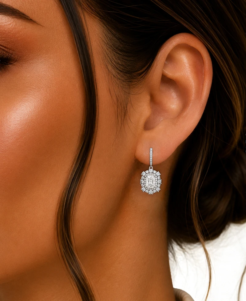 Macy's 14k Gold-Plated Elegant Crystal Drop Earrings