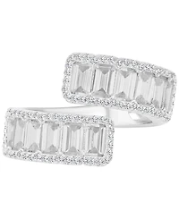 Macy's Silver-Plated Emerald Open Adjustable Ring