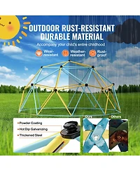 Vevor Climbing Dome 10FT Geometric Dome Climber Jungle Gym for Kids 3-10 Years