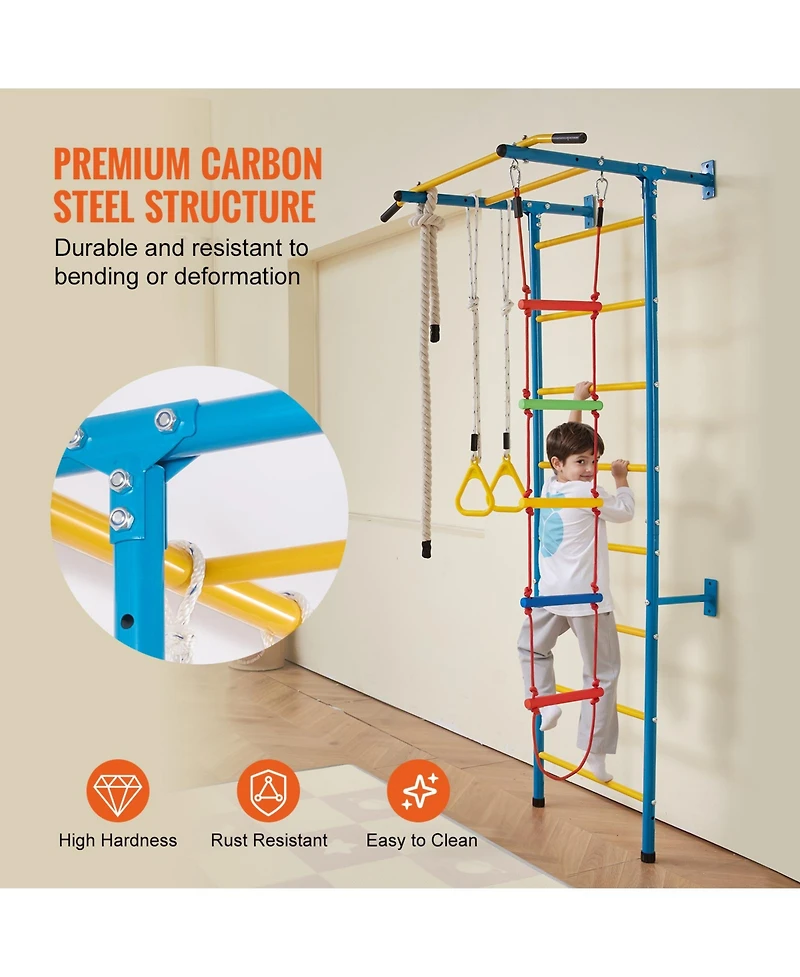Vevor Wall Gym for Kids 5 in 1 Steel Indoor Kids Gym for Exercise Climbing Toys