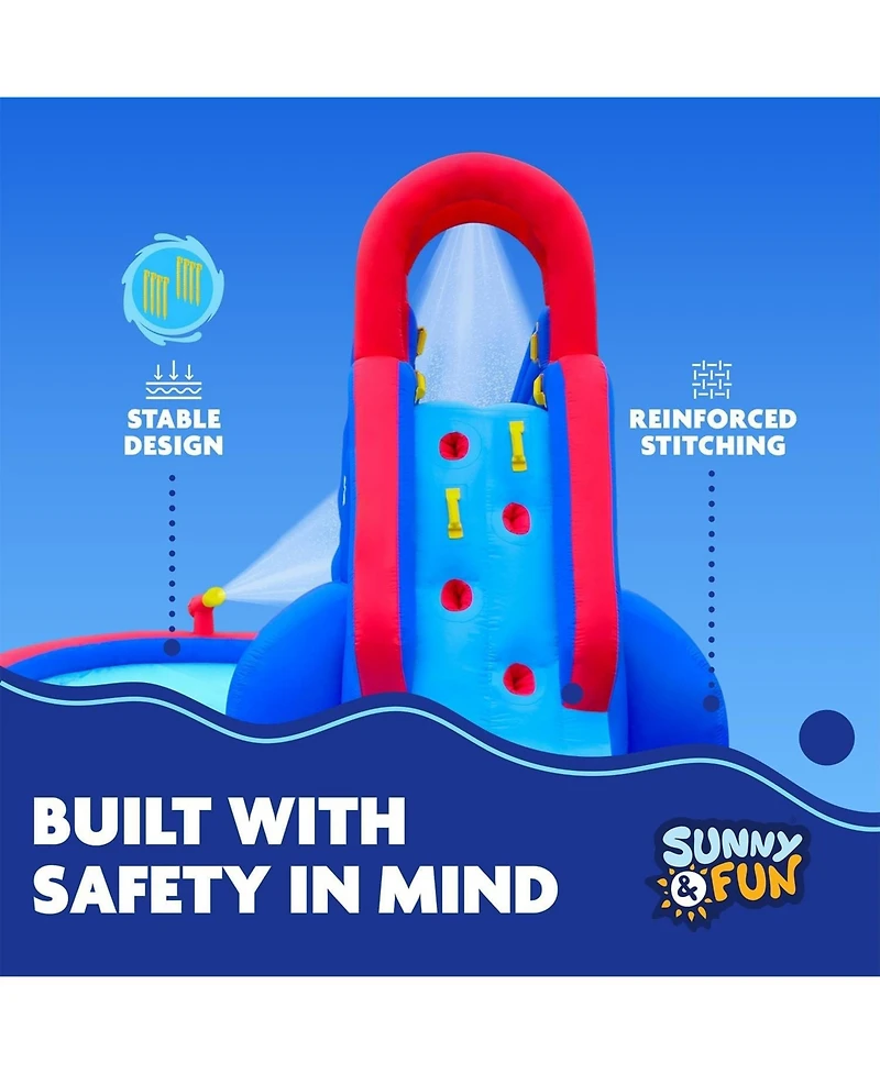 Sunny & Fun Inflatable Water Slide & Blow up Pool