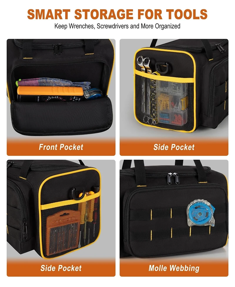 Xdovet Tool Bag Heavy Duty Tote Pockets Men