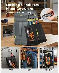 Xdovet Tool Pouch Heavy Duty Canvas Organizer Zipper Bag Electrician Gift 6 Pack