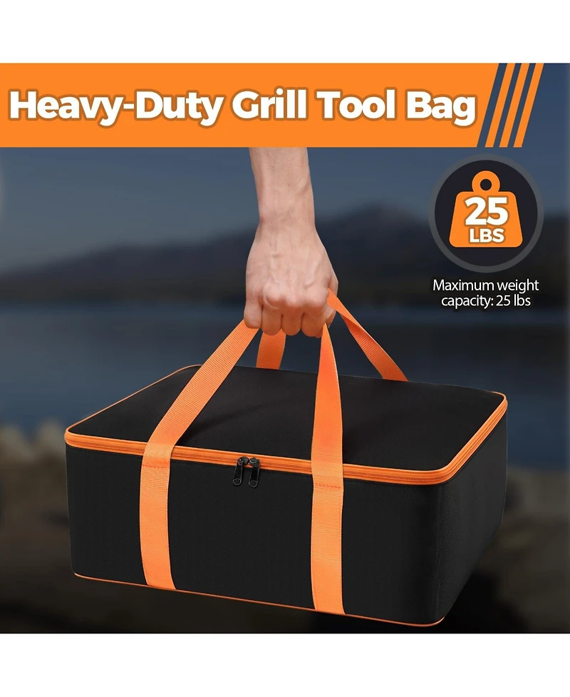 Xdovet Grill Tool Storage Bag Heavy-Duty 1680D Compatible