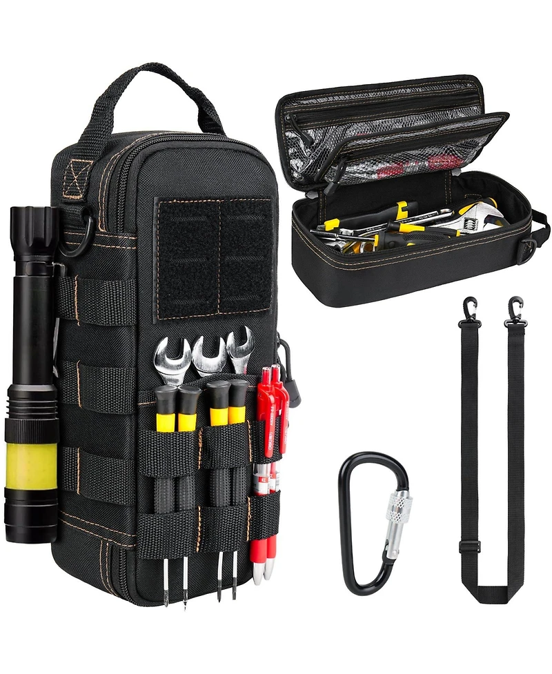 Xdovet Heavy Duty Tool Bag Carabiner Pouch Portable Utility Organizer Shoulder Electricians