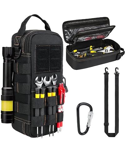 Xdovet Heavy Duty Tool Bag Carabiner Pouch Portable Utility Organizer Shoulder Electricians