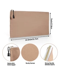 Xdovet Canvas Tool Pouch Metal Zipper Utility Bags Organizer