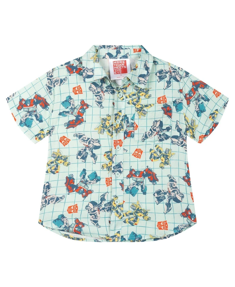 Transformers Boy's (5 - 16) Short Sleeve Button-Down Shirt