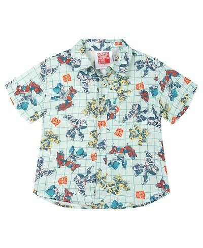 Transformers Boy's (5 - 16) Short Sleeve Button-Down Shirt
