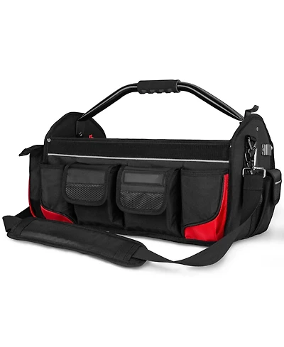 Xdovet Heavy-duty Tool Tote Open Top 39-Pockets Rotating Handle