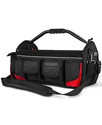 Xdovet Heavy-duty Tool Tote Open Top 39-Pockets Rotating Handle