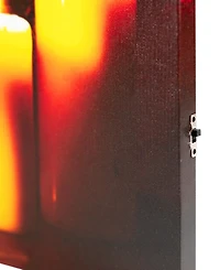 Led Lighted Jack-o-Lanterns and Leaves Halloween Canvas Wall Art, 15.75" x 23.5"