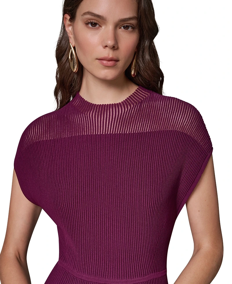 Donna Karan New York Women's Mock Neck Midi Dress