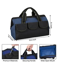 Xdovet Tool Bag Waterproof Hard Bottom Heavy Duty Tote Electrician Carpenter Mechanic