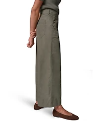 Donna Karan Weekend Women's Cotton Twill Wide-Leg Mid-Rise Pants,