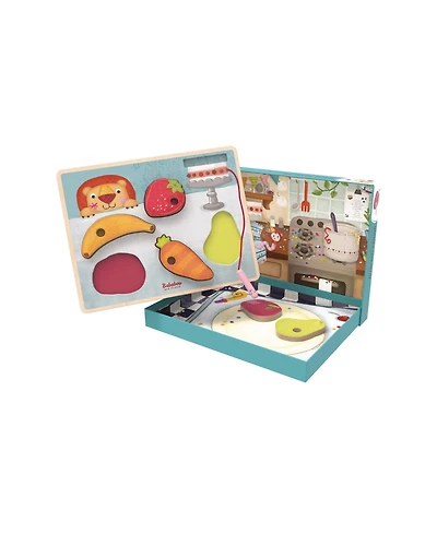 Bababoo and friends Little Worm Loves to Eat Fine Motor Skills Shape & Color Threading Puzzle, Ages 18 Months+