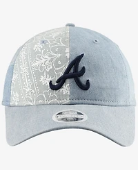 New Era Women's Atlanta Braves Denim Patchwork 9TWENTY Adjustable Hat