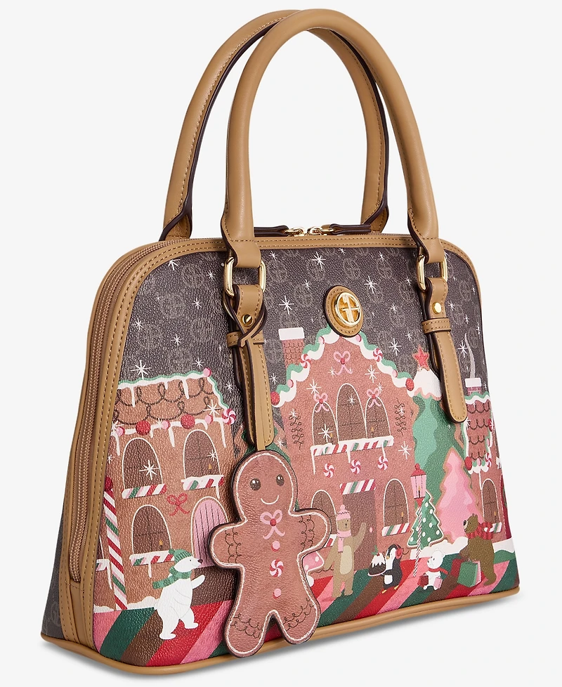 Giani Bernini Gingerbread Bears Dome Satchel, Macy's Exclusive