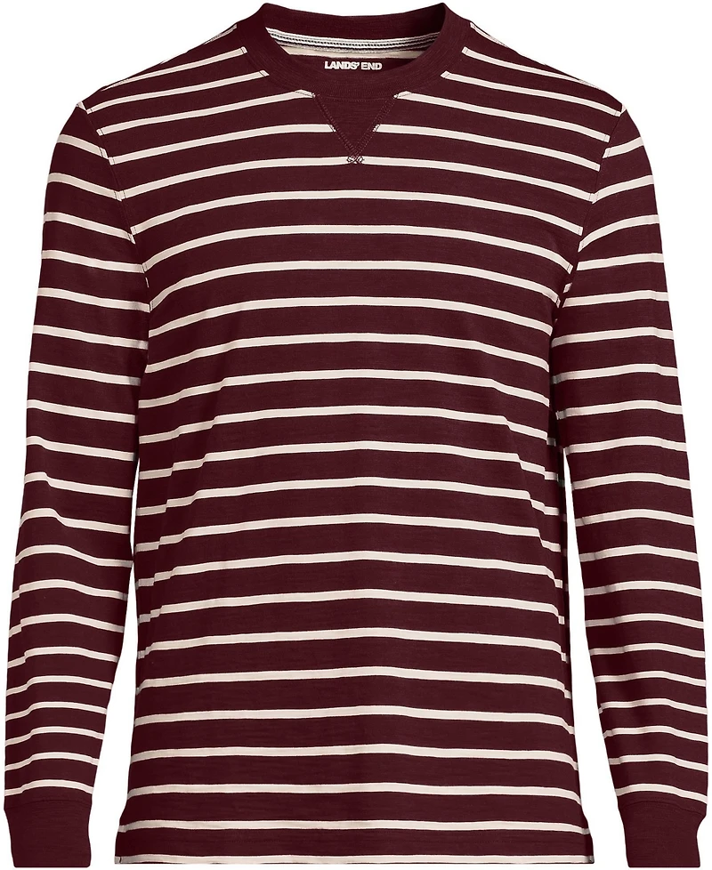 Lands' End Men's Long Sleeve Slub Crew
