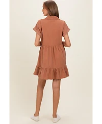 Pinkblush Women's Clay Button Down Mini Dress
