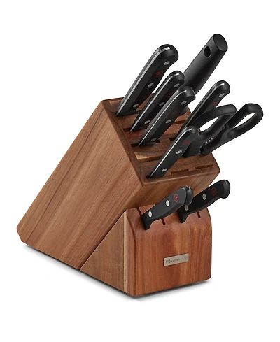 Wusthof 10-Piece Knife Block Set with 15-Slot Acacia Wood Block