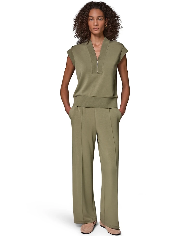 Donna Karan Weekend Women's Half-Zip V-Neck Top